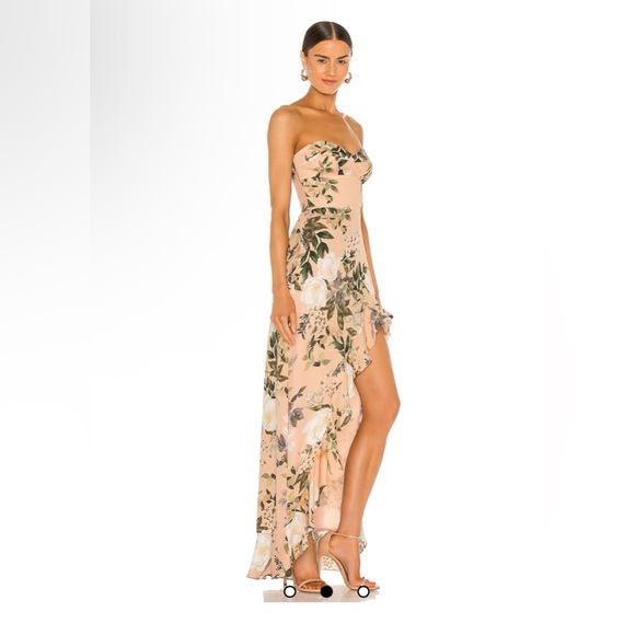 New Amanda Uprichard x Revolve Eden Gown in Juniper Floral size Medium - Picture 3 of 12